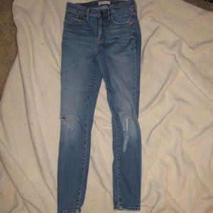 Madewell Ripped 9" Mid-Rise Skinny Size 26 Jeans